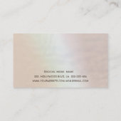 Carte De Visite Elégant holographique chic perle de luxe (Dos)