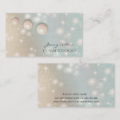 Carte De Visite Elégant holographique chic perle de luxe (Devant / Derrière)