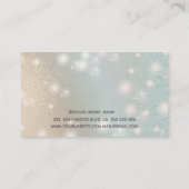 Carte De Visite Elégant holographique chic perle de luxe (Dos)