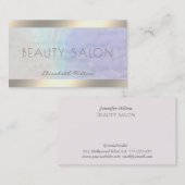 Carte De Visite Elégant holographique de luxe perle lumineux (Devant / Derrière)