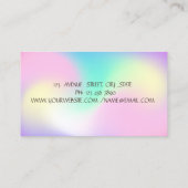 Carte De Visite Élégant Holographique Gold, instructeur de Lotus Y (Dos)