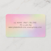 Carte De Visite Élégant Holographique moderne lignes de pointes de (Dos)