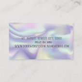 Carte De Visite Élégant holographique, Notes de musique Headphone  (Dos)