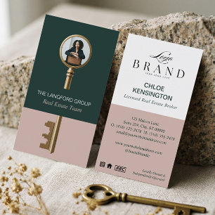 Carte De Visite Elegant Home Real Estate Photo professionnelle clé