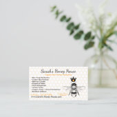 Carte De Visite Elegant Honeycomb Professional Honey Bee (Debout devant)
