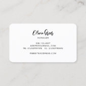 Carte De Visite Elégant Humeur Abstrait Vagues rétro (Dos)