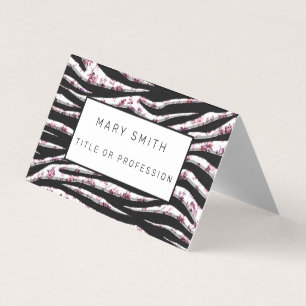 Carte De Visite Élégant hybride floral-animal