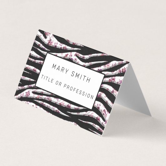 Carte De Visite Élégant hybride floral-animal (Devant)