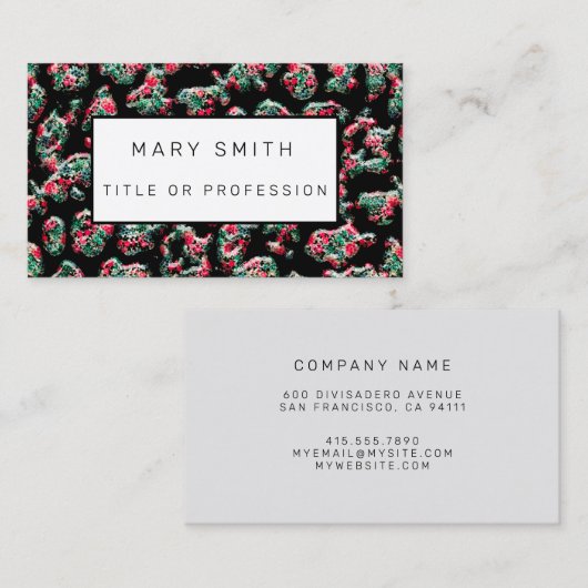 Carte De Visite Élégant hybride floral-animal (Devant / Derrière)