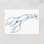 Carte De Visite Elégant Indigo Blue Lobster / Restaurant de fruits (Dos)