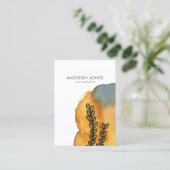 Carte De Visite Élégant instructeur Abstrait de Yoga à l'aquarelle (Debout devant)