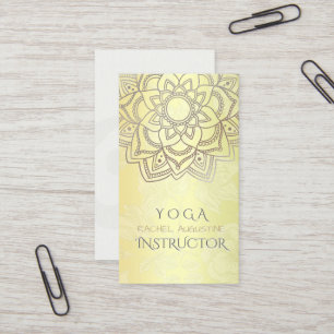 Carte De Visite Élégant instructeur de méditation YOGA Mandala Flo