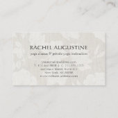 Carte De Visite Élégant instructeur de méditation YOGA Mandala Flo (Dos)