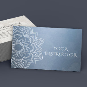 Carte De Visite Élégant instructeur de méditation YOGA Mandala Flo