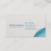 Carte De Visite Élégant instructeur de méditation Yoga pour arbre  (Dos)