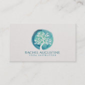 Carte De Visite Élégant instructeur de méditation Yoga pour arbre  (Devant)