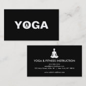 Carte De Visite Élégant instructeur de yoga (Devant / Derrière)