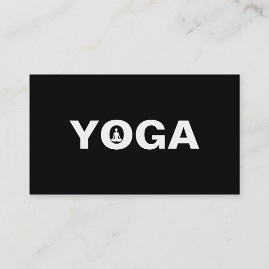 Carte De Visite Élégant instructeur de yoga (Devant)