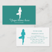 Carte De Visite Élégant instructeur de yoga (Devant / Derrière)