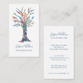 Carte De Visite Élégant instructeur de yoga arbre (Devant / Derrière)