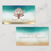 Carte De Visite Élégant instructeur de Yoga Brown Lotus (Devant / Derrière)