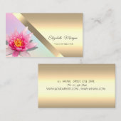 Carte De Visite Élégant instructeur de Yoga de Lotus Fleur d'Aquar (Devant / Derrière)