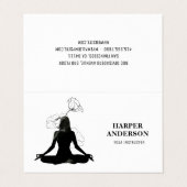 Carte De Visite Élégant instructeur de yoga | Floral minimal (Extérieur déplié)