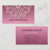 Carte De Visite Élégant instructeur de Yoga Lotus (Devant / Derrière)