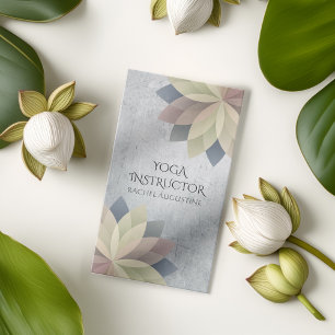 Carte De Visite Élégant instructeur de yoga Lotus coloré Om Symbol