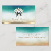 Carte De Visite Élégant instructeur de yoga Lotus élégant (Devant / Derrière)