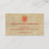 Carte De Visite Élégant instructeur de Yoga Marbre blanc à fleurs  (Dos)