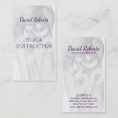 Carte De Visite Élégant instructeur de yoga Om Symbole (Devant / Derrière)