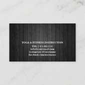 Carte De Visite Élégant instructeur de Yoga Rose Gold Tree (Dos)