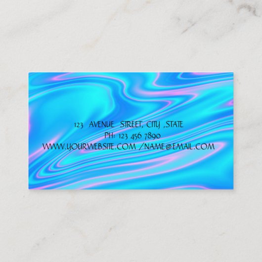 Carte De Visite Élégant instructeur holographique Lotus Yoga (Dos)