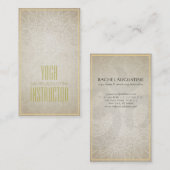 Carte De Visite Élégant instructeur YOGA Floral Mandala & OM Symbo (Devant / Derrière)