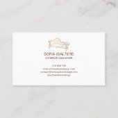 Carte De Visite élégant intérieur design maison canapé de mise en (Dos)