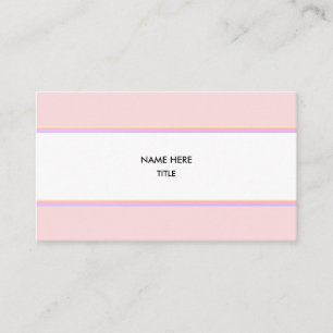 Carte De Visite Élégant Ipanema rose rayures sur blanc