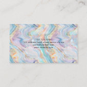 Carte De Visite Elegant Iridescent Holographic Agate Marble (Dos)