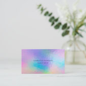 Carte De Visite Élégant iridescent moderne (Debout devant)