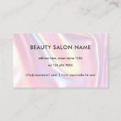 Carte De Visite Elegant Iridescent Pearlescent Makeup Artist Pink (Dos)