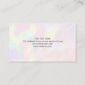 Carte De Visite Elégant Iridescente Holographic Event Planner (Dos)