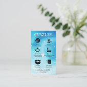 Carte De Visite Elégant Iridescente Holographique Bijoux soins (Debout devant)