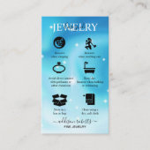 Carte De Visite Elégant Iridescente Holographique Bijoux soins (Devant)