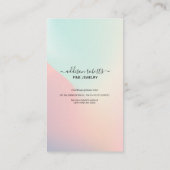 Carte De Visite Elégant Iridescente Holographique Bijoux soins Bu (Dos)