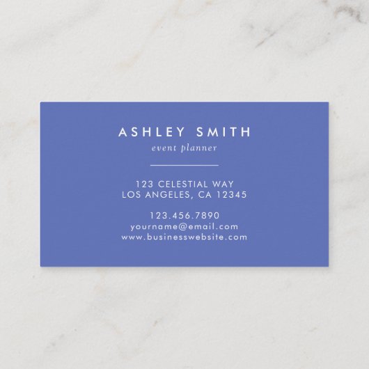 Carte De Visite Élégant Iris (Dos)