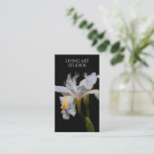 Carte De Visite Élégant Iris Studio Photographe Florist Nursert (Debout devant)