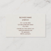 Carte De Visite Elegant Ivory 3D Roses (Dos)