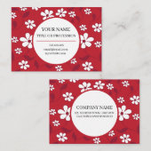 Carte De Visite Élégant Jasmin Floral (Devant / Derrière)