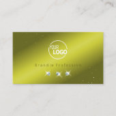 Carte De Visite Élégant Jaune Olive Vert Bijoux Éparkle Ajouter Lo (Devant)