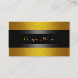 Carte De Visite Élégant Jaune Or avec Noir